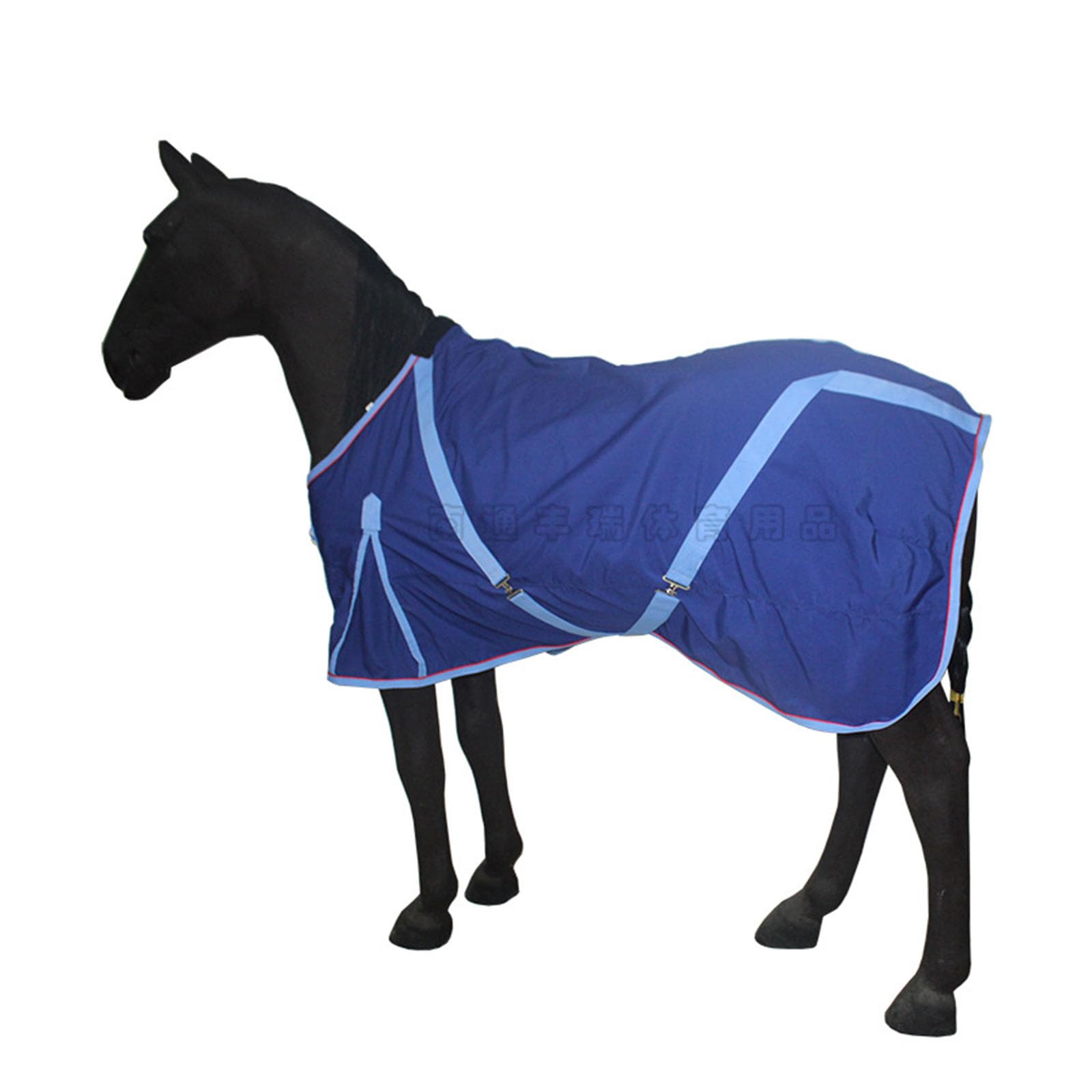 Manta de algodón para caballo con correas ajustables resistente a desgarros 7