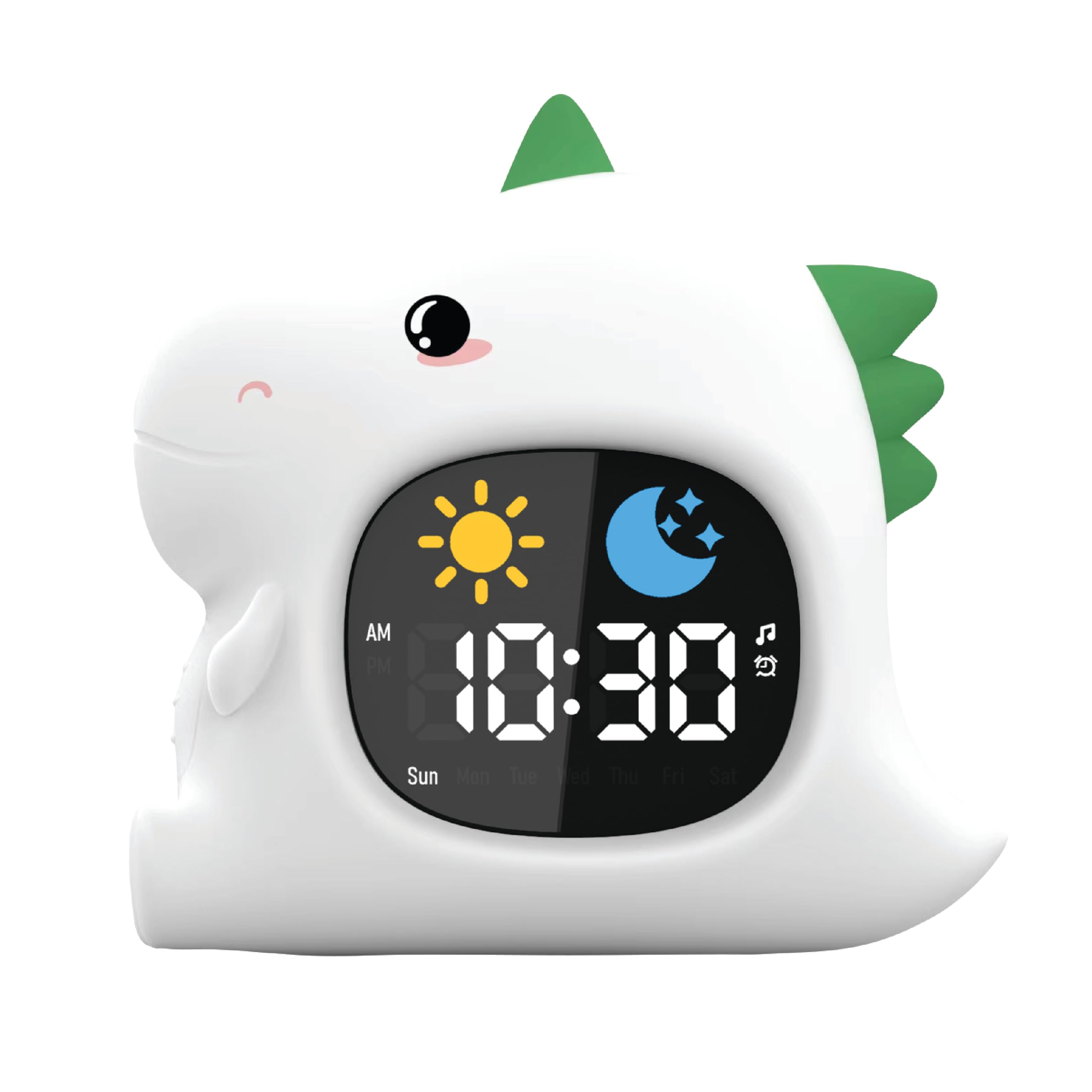 groov e Cuties Alarm Clock with LED Night Light, White Noise & Sleep Training - Rory Dinosaur, Multicolor, 30.5 cm (W) x 39.5 cm (H) - Image 2