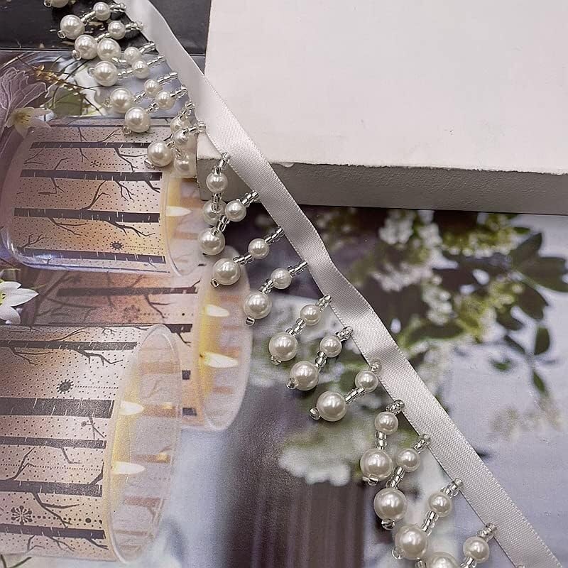 Ruban de garniture à franges perlées de 10 mètres