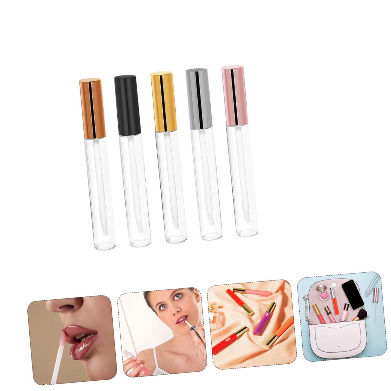 30 Stück 10ml Selbstgemacht Lipgloss Tube aus Abs, Leichte Nachfüllbehälter | Reise und Selbstgemacht, Kompakte Form, Einfach zu Verwenden, Geeignet für Mädchen