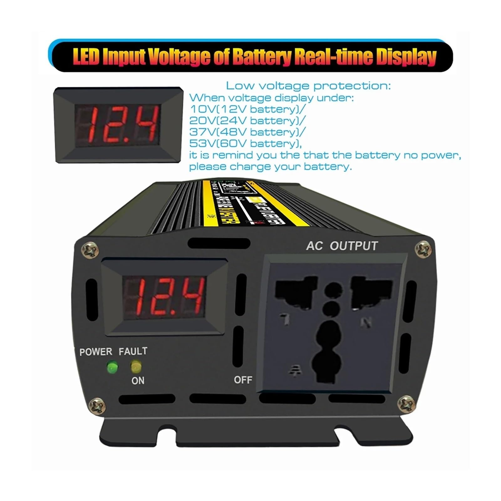 Power Inverter Inverter Potenza 12000W E 10000W Inverter Solare Pe A Onda Sinusoidale Pura Trasformatore Tensione DC12/24/48/60V A AC 220V(24V,110V 60HZ,10KW)