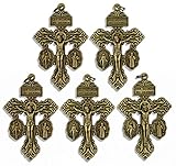 Deluxe Catholic Pardon Cross - Pack of 5 (Brass)