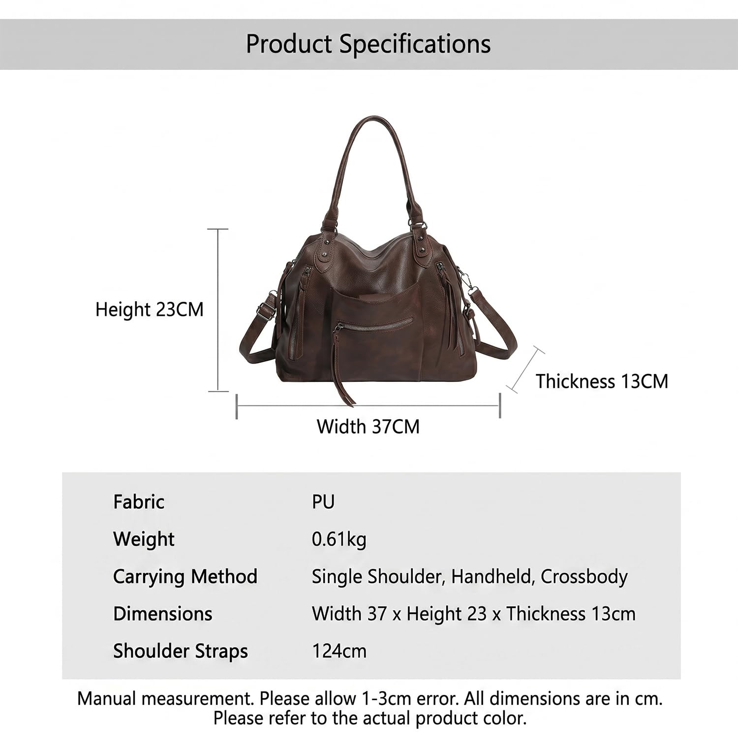 Damen Hobo Taschen Schultertasche Shopper Handtasche Damenhandtasche Frauen Henkeltasche aus PU-Leder Tasche Damentasche Umhängetasche für Mutter