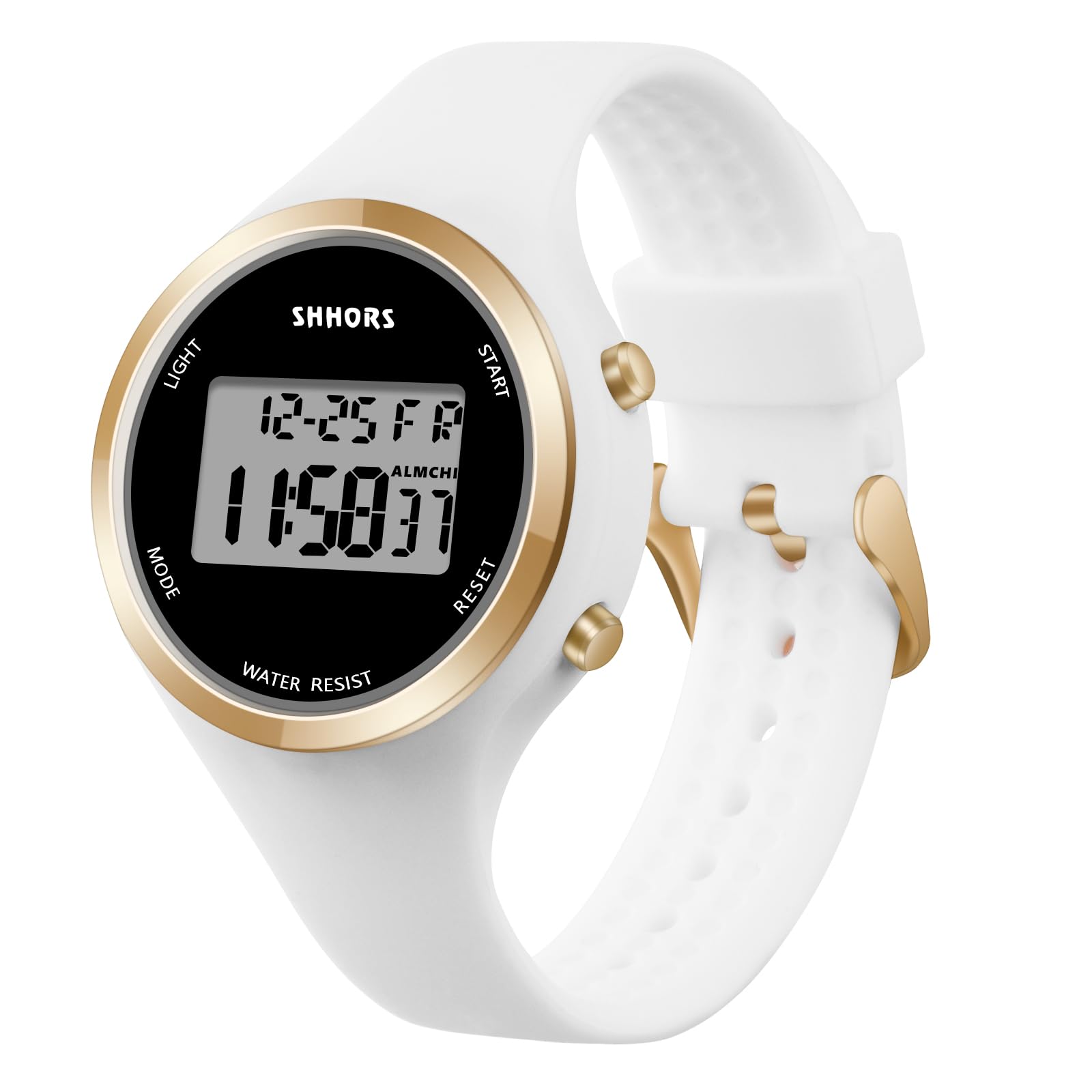 AOOSU Digitaal dameshorloge, LED-digitaal horloge met stopwatch