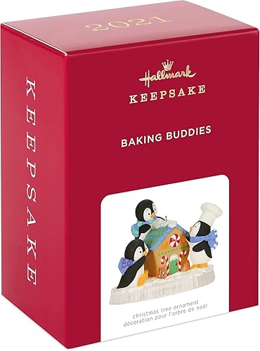 Miniatura 4 de Hallmark Keepsake Adorno navideño 2021, pingüinos de Baking Buddies