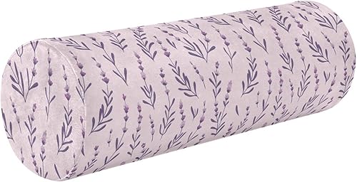 Miniatura 1 de Purple Lavender Yoga Bolster Pillow Round Cylinder Neck Roll Pillow Decorative Round Pillows Cylinder Pillows Couch Zippered Bolster Cover