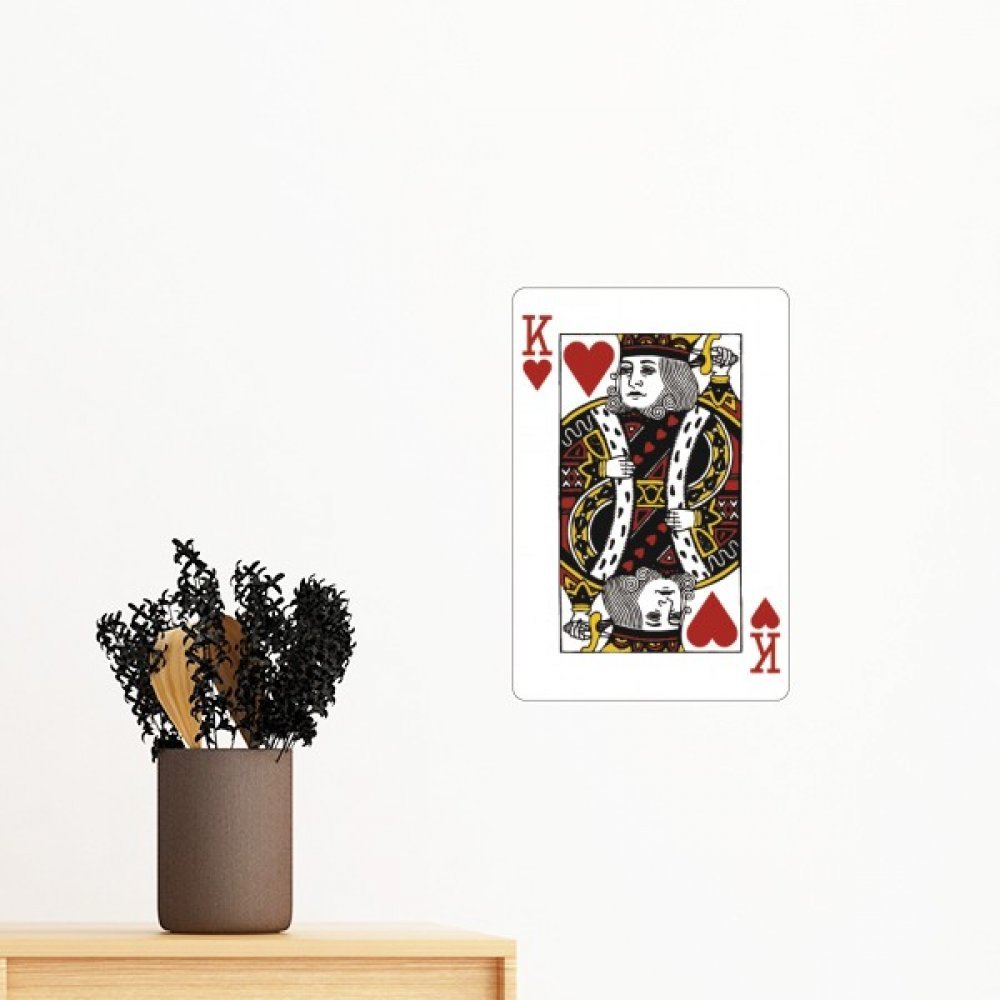 Sticker mural cartes coeur K amovible 50cm papier peint chambre