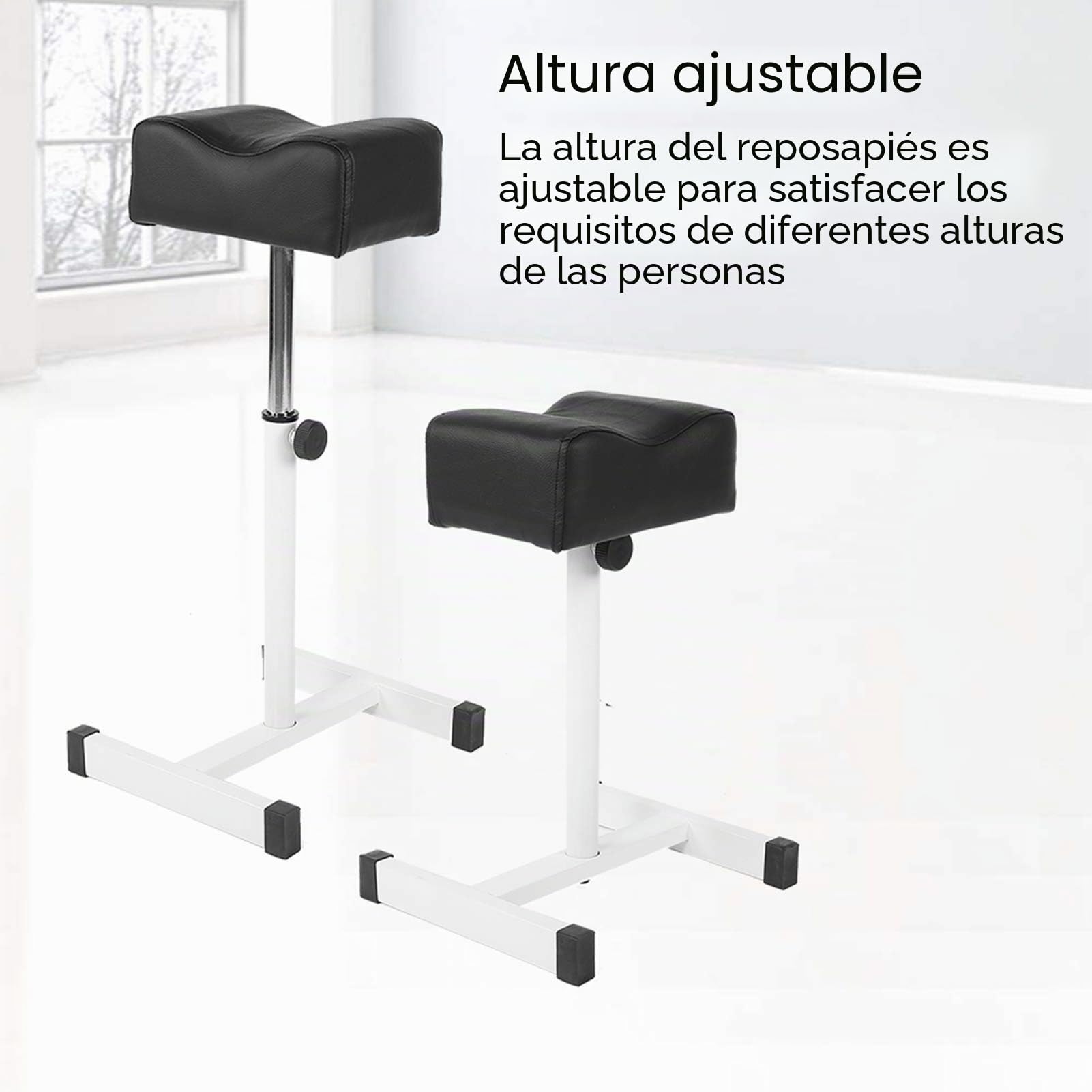 Cocoarm - Taburete para pedicura para salón Taburete Reposapiés de Altura Ajustable para Manicura y Pedicura Silla de Descanso para Piernas Soporte de pedicura Pierna Resto para Masaje de pies