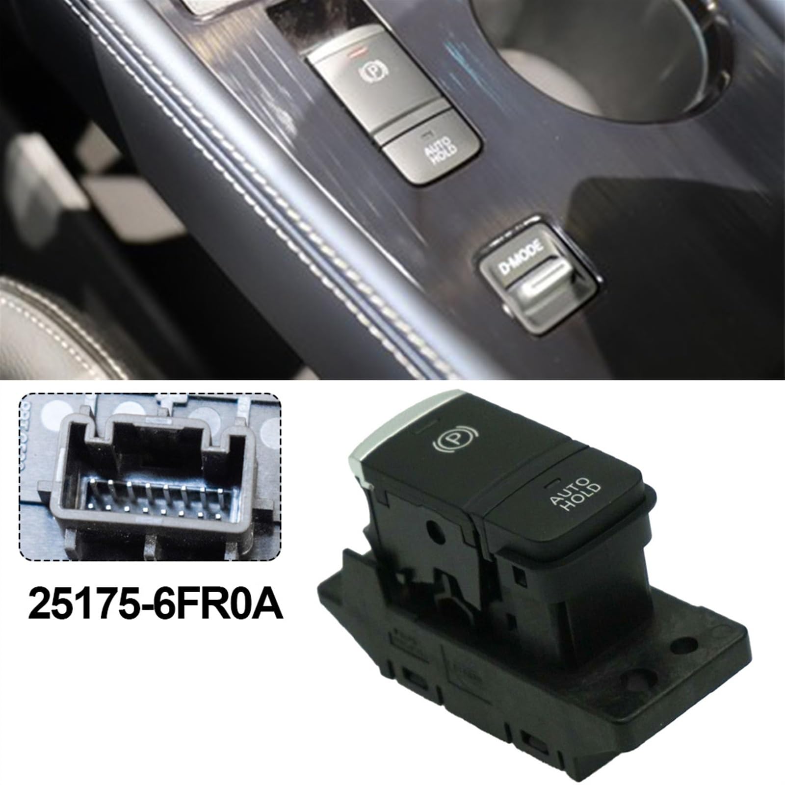 Interruttore Freno A Mano Compatibile Con NISSAN Per QASHQAI J11 2018-2023 Per X-TRAIL T32 Interruttore Di Comando Freno A Mano Per Parcheggio Auto Elettrico Pulsante Freno A Mano 25175-6FR0A