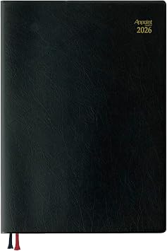 Daigo Notebook 2026 Scheduler Appointment Weekly Left A5 Black E1347 Starts on December 2025
