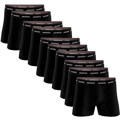 Kit 10 Cuecas Boxer Sandrini Masculinas Algodão Conforto