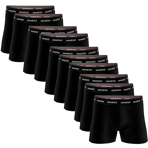 Kit 10 Cuecas Boxer Sandrini Masculinas Algodão Conforto