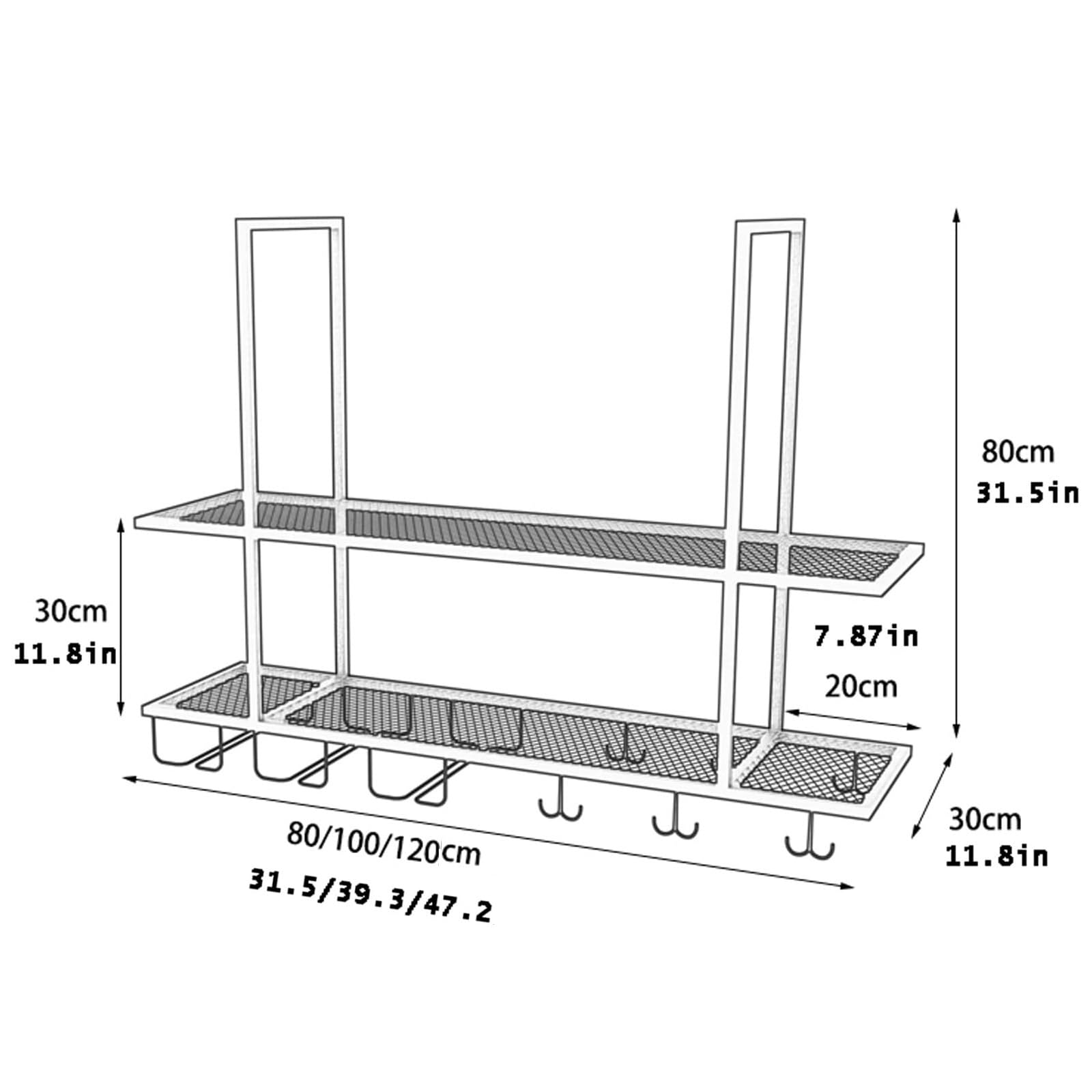 SSRURYWZ Hanging Wine Rack - Ceiling Wine Glass Holder, Ceiling Hanging Storage Shelves, Iron Solid Wood Floating Shelves, Bar Display Stand, Restaurant Display Rack/Plant Stand