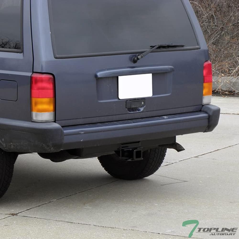 7422452335371 Compatible with 1984-2001 Jeep Cherokee Class 3 III Black 2" Receiver Trailer Hitch