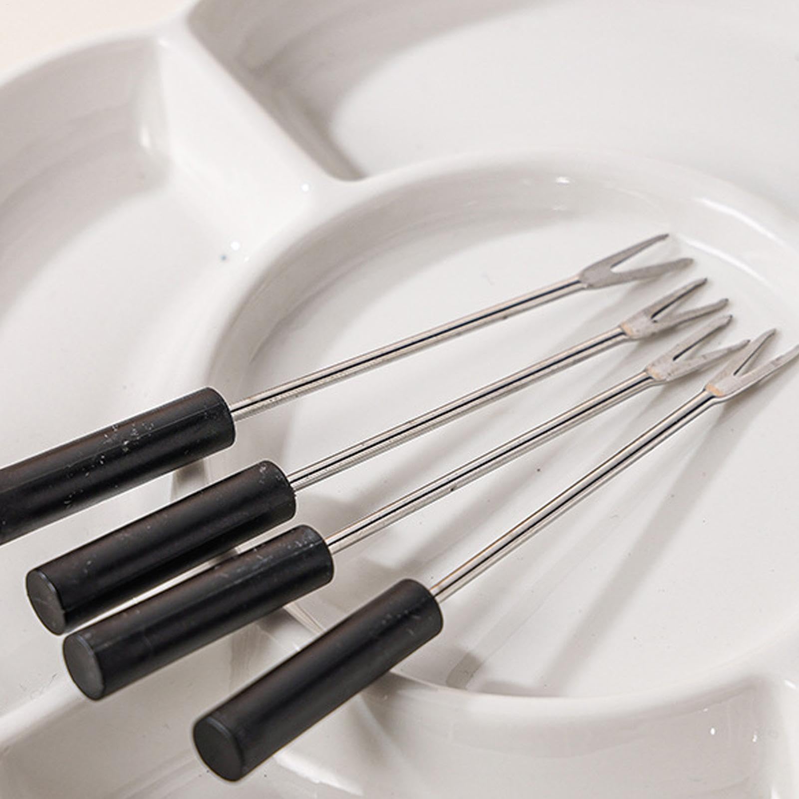 Set Per Fonduta Pentola Ceramica, Riscaldamento Candela, Forchette Fonduta,