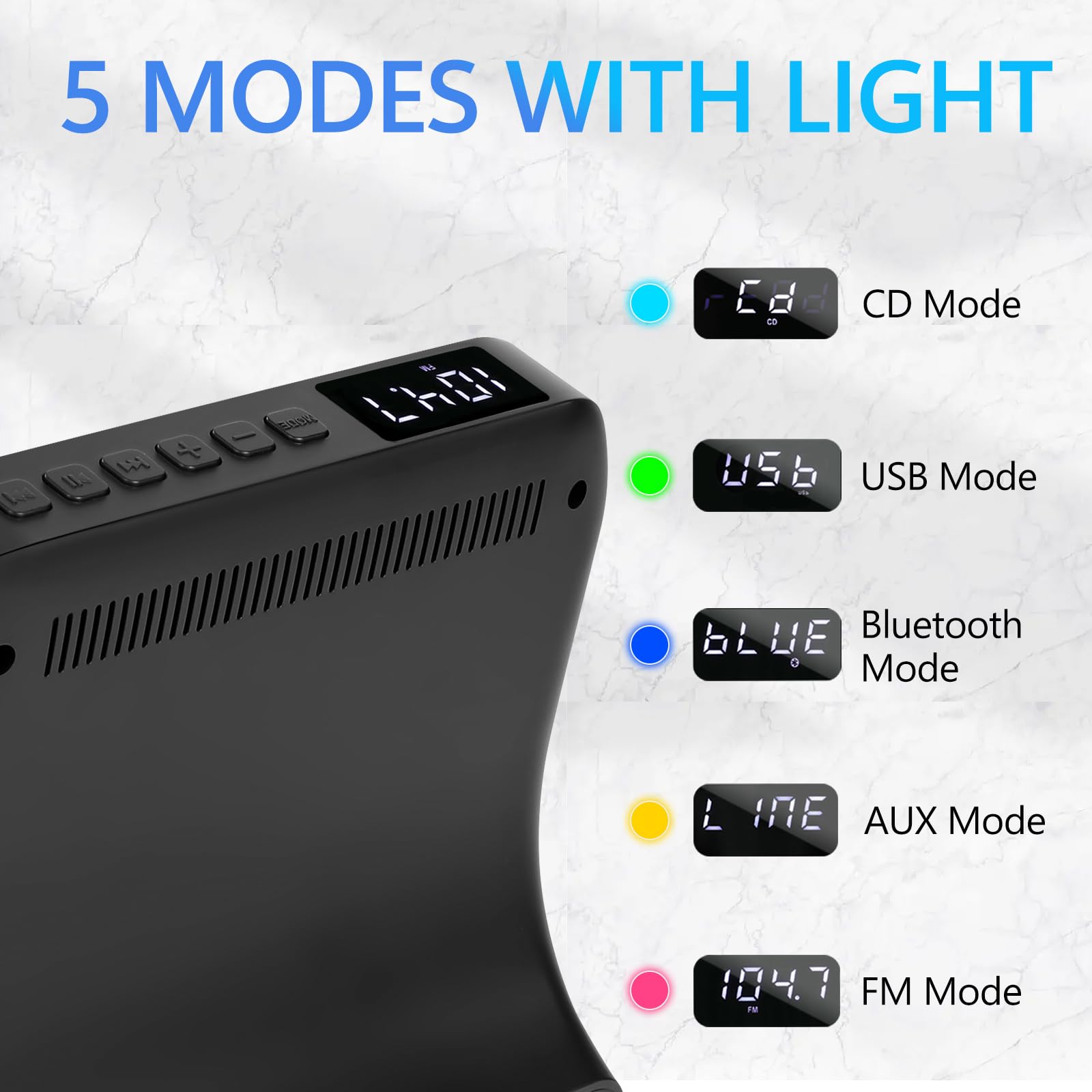 Amazon.com: Bluetooth CD Player with HiFi Speakers, Portable CD