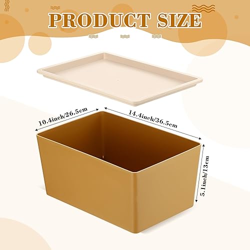 Miniatura 7 de Menkxi 4 contenedores de almacenamiento con tapas, contenedores de plástico apilables para organizar estantes, cocina, baño, sala de juegos, aula,