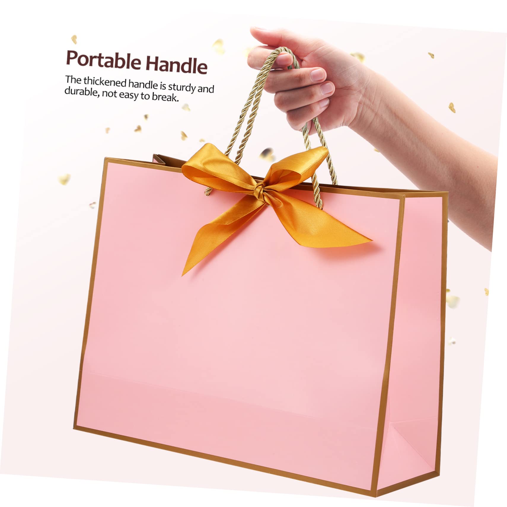 Ipetboom Geschenktüte und Schleifenband 30 Geburtstag aus Papier Einkaufstüten 10 Stück Aufbewahrungsbeutel Rosa Tasche für Party für Besondere Anlässe