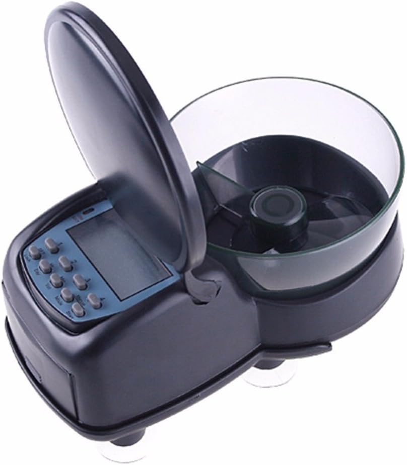 SKEIDO Automatic Fish Feeder LCD screen Aquarium Tank Auto Fish Timed Feeder/Adjustable Fish Food Dispenser/Auto Fish Food Timer Feeder for Vacation Weekend