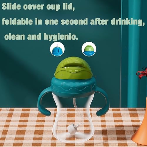 Miniatura 3 de PandaEar Vaso para beber para bebé, 9 onzas, con asas, para bebés y niños pequeños a partir de 6 meses, sin BPA, diseño antiderrames