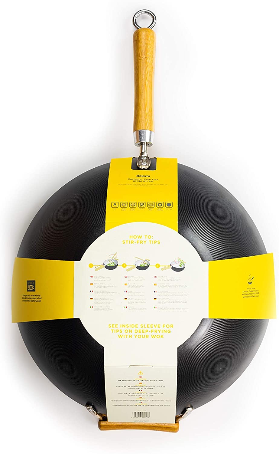 Wok in acciaio al carbonio - 40cm
