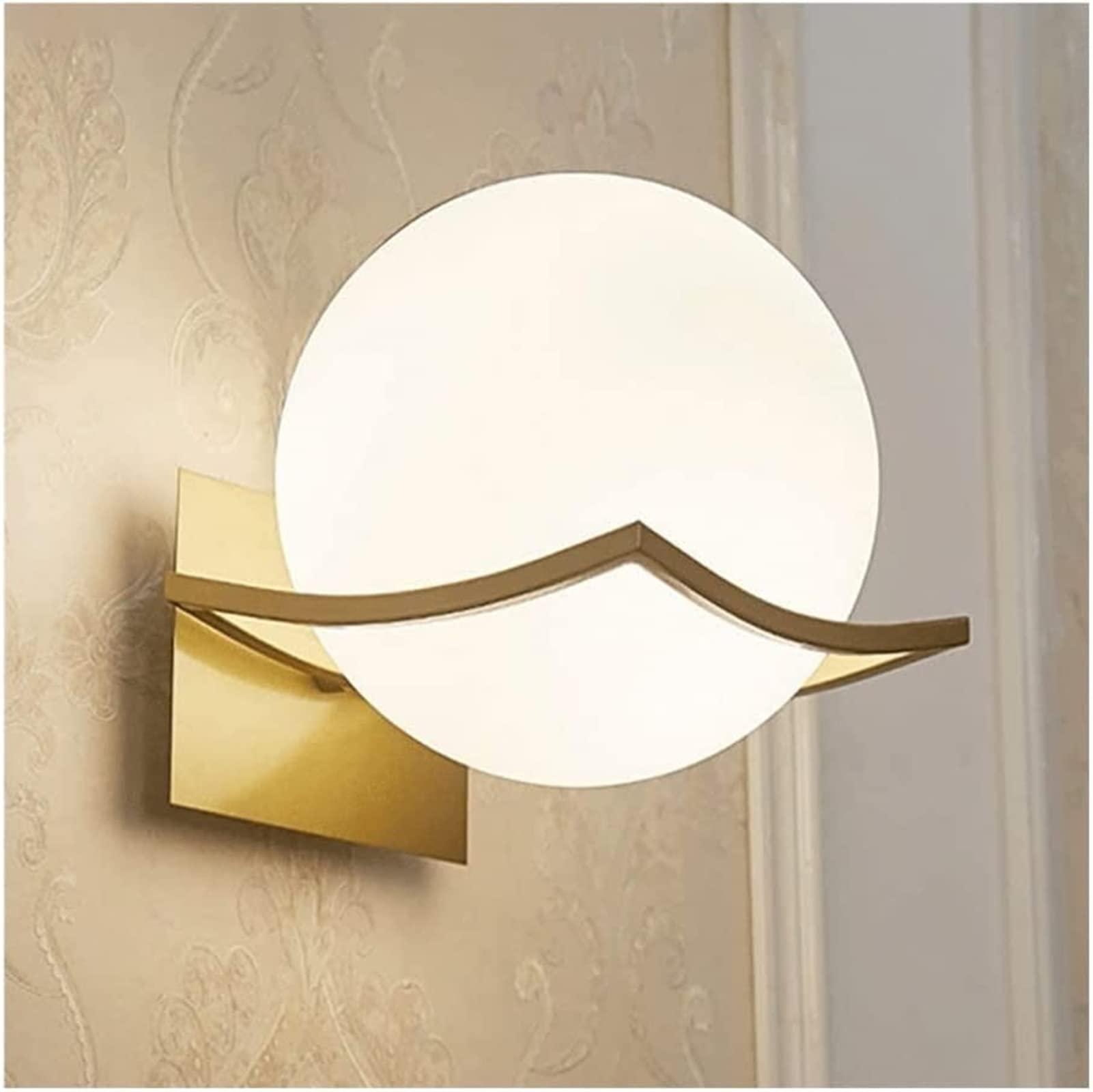 Aplique de pared creativo con acabados de vidrio soplado minimalista
