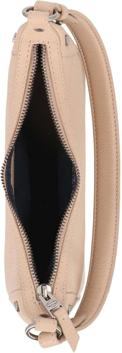 Harley-Davidson Women's Flat Studded Bar & Shield Leather Hobo Bag - Tan