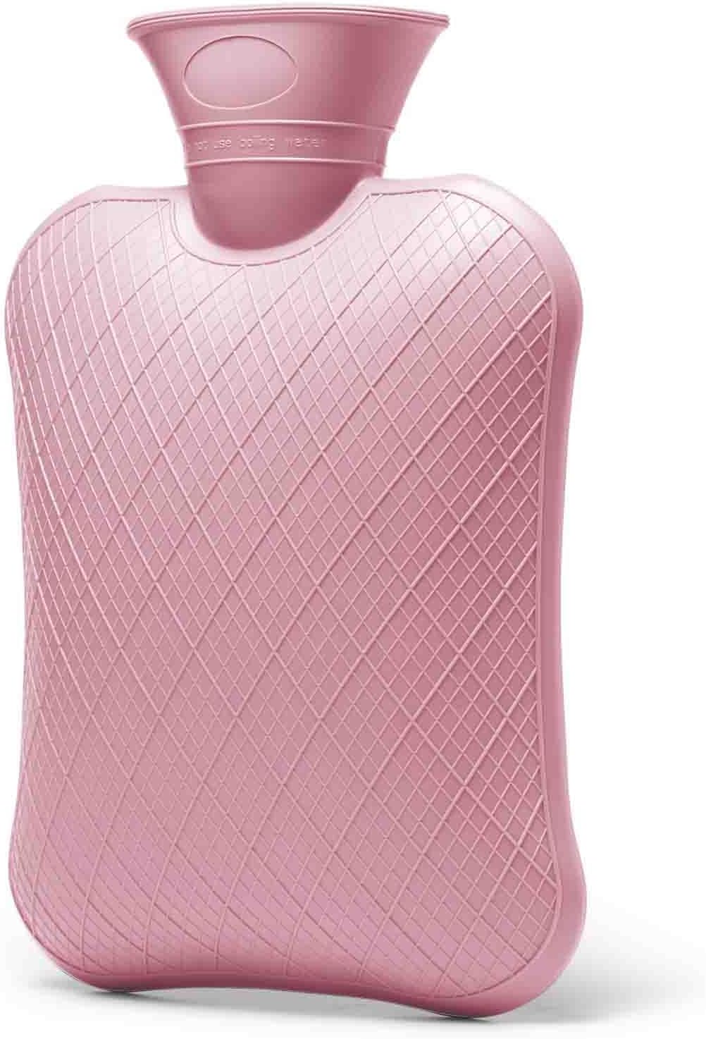FORICOM Hot Water Bottle for Pain Relief，Period Cramps,Menstrual, Hot Water Bag for Sleeping, Tummy. 2Liter,Non Toxic Silicone