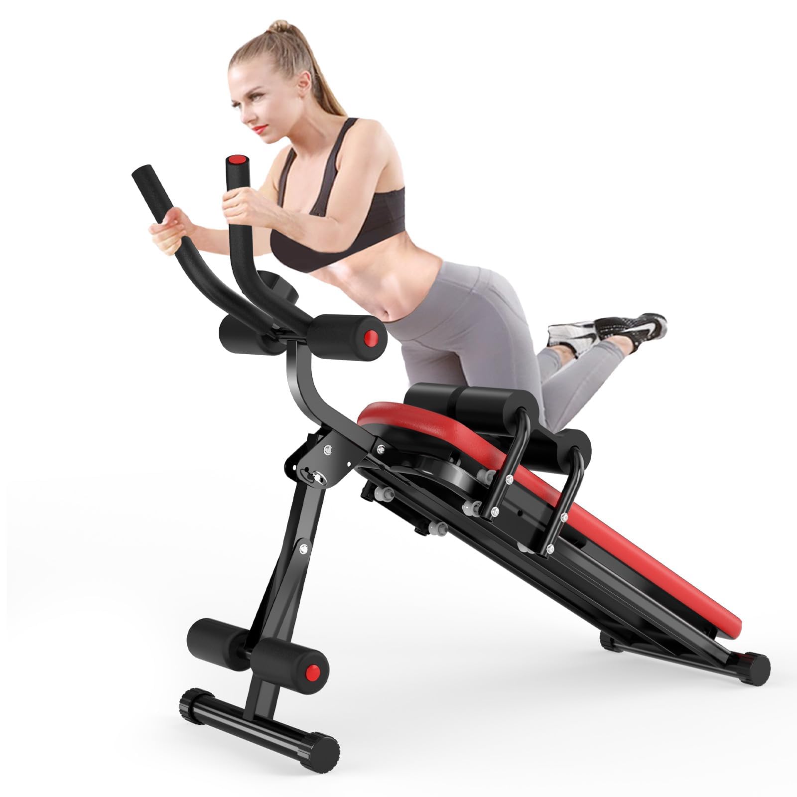 Allenatore addominale per la casa, dispositivo di allenamento multifunzionale, portata 150 kg, per allenamento completo addominale, con contatore