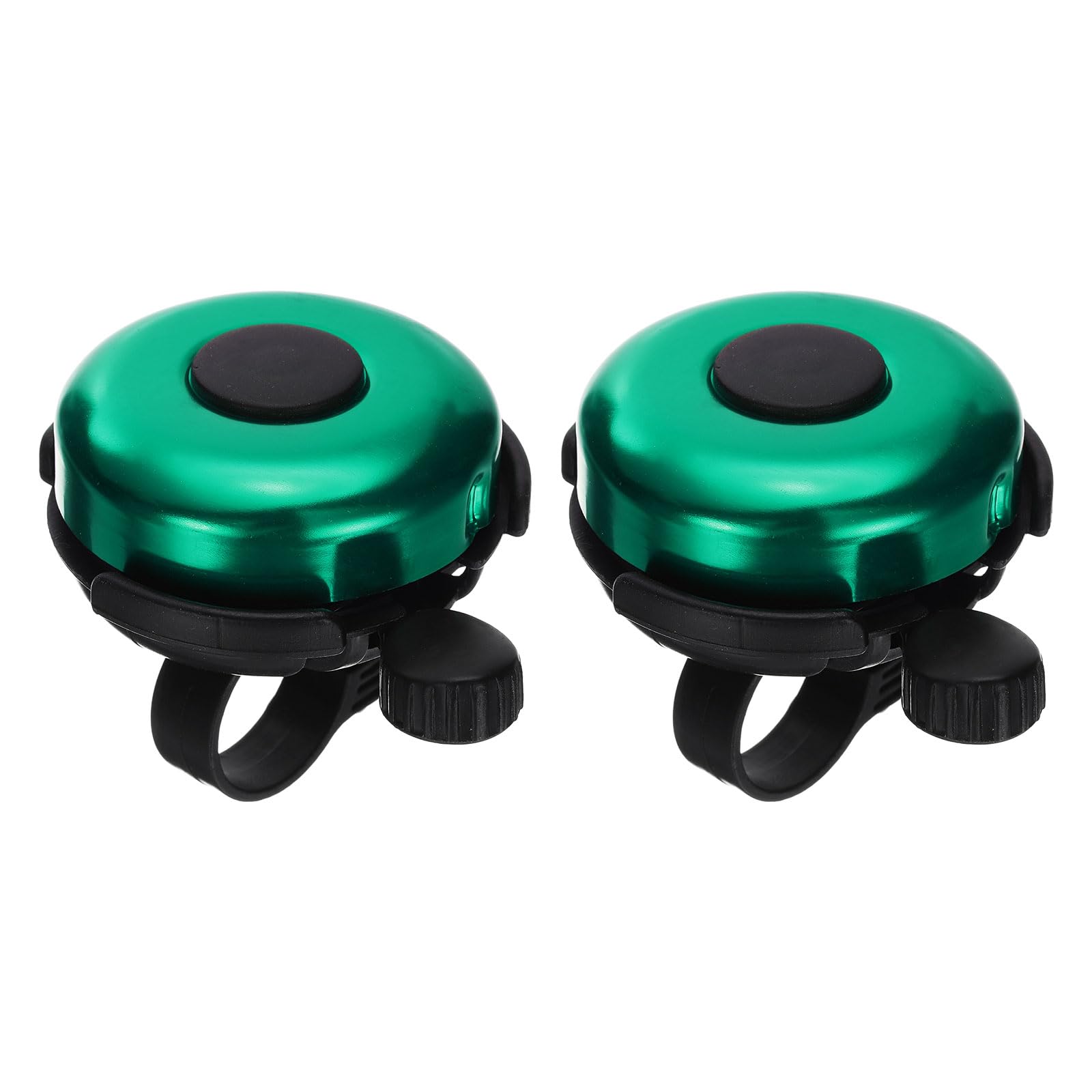 sourcing map 2pcs Bike Bell Classic Bicycle Bell with Loud Crisp Clear Sound Bike Ring Bell Aluminum Bike Accessories for Road Mountain Bike, Green