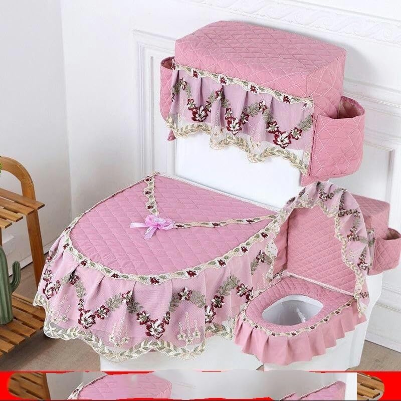 Housses de siège de toilette rose en velours pour un hiver cocooning et chaleureux