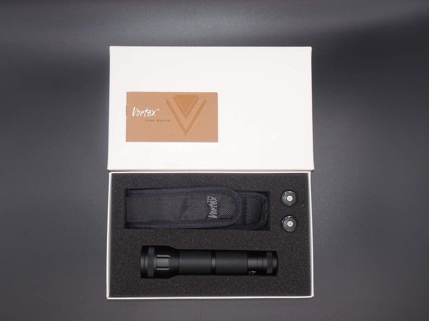 Vortex TC3 Tactical Handhold Momentary End Cap Switch High Power LED User Friendly Nylon Holster Durable Only Simple ON/Off Flashlight