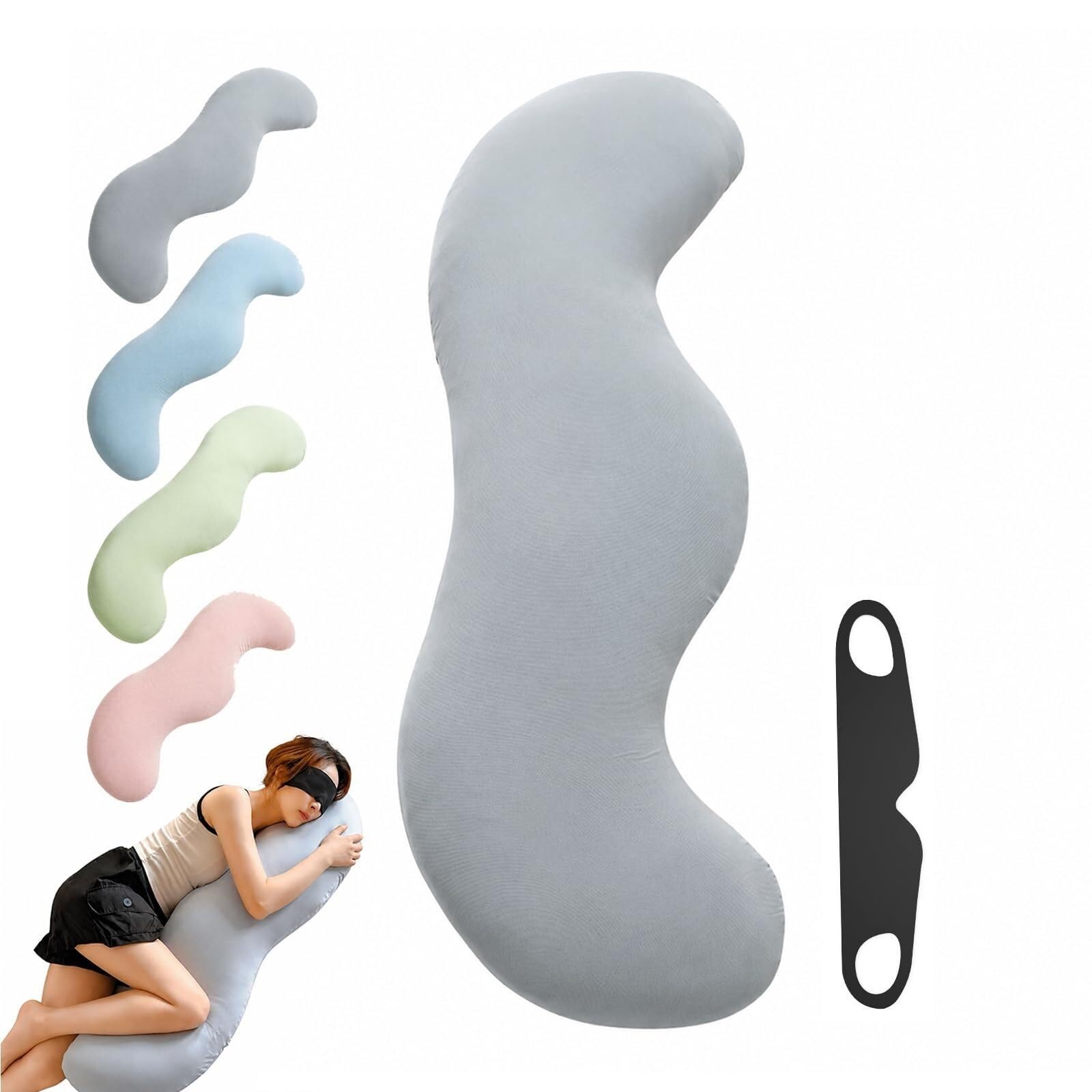 Poduszka Ciała Marshmallow Strąk Groszku, Ergonomiczna, Wsparcie Boczne i