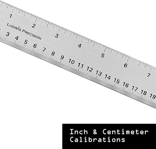 Miniatura 3 de Ludwig Precision Cuadrado en T estándar de 18 pulgadas y 24 pulgadas para arte, enmarcar y dibujar, pulgadas (paquete de 2), plateado, 2 unidades