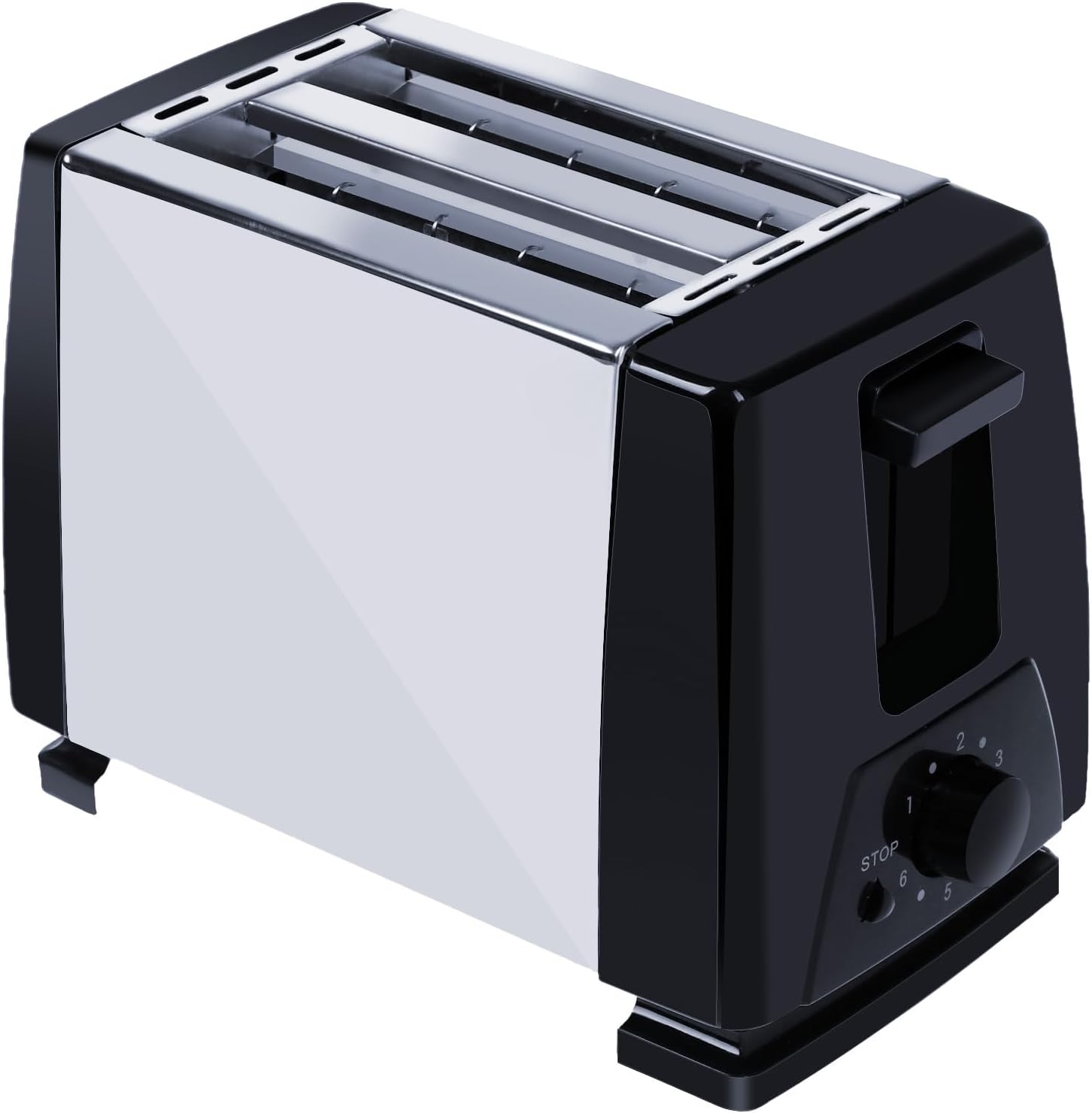 2 Slice Toaster with Extra Wide Long Slots, 6 Settings and Cancel & Reheat Function, Variable Browning Controls, Auto Cut-Off, Clean Simple Design