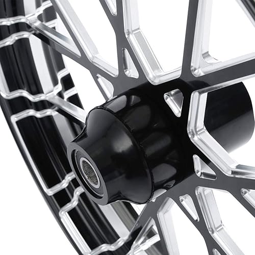 Miniatura 10 de TCMT Llanta delantera de 21 pulgadas con brida de disco doble para Harley Touring modelos no ABS, Road King Electra Road Street Glide Ultra Limited