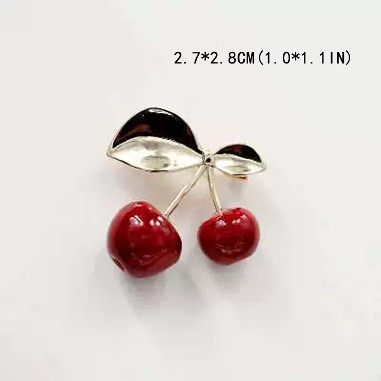 Spille da Donna 1 Pezzo Spilla Carina con Ciliegia, Temperamento Dolce e Semplice Giacca Spilla con Ciliegia Accessori per la Decorazione del Cappotto del Maglione da Donna, Spilla in Lega