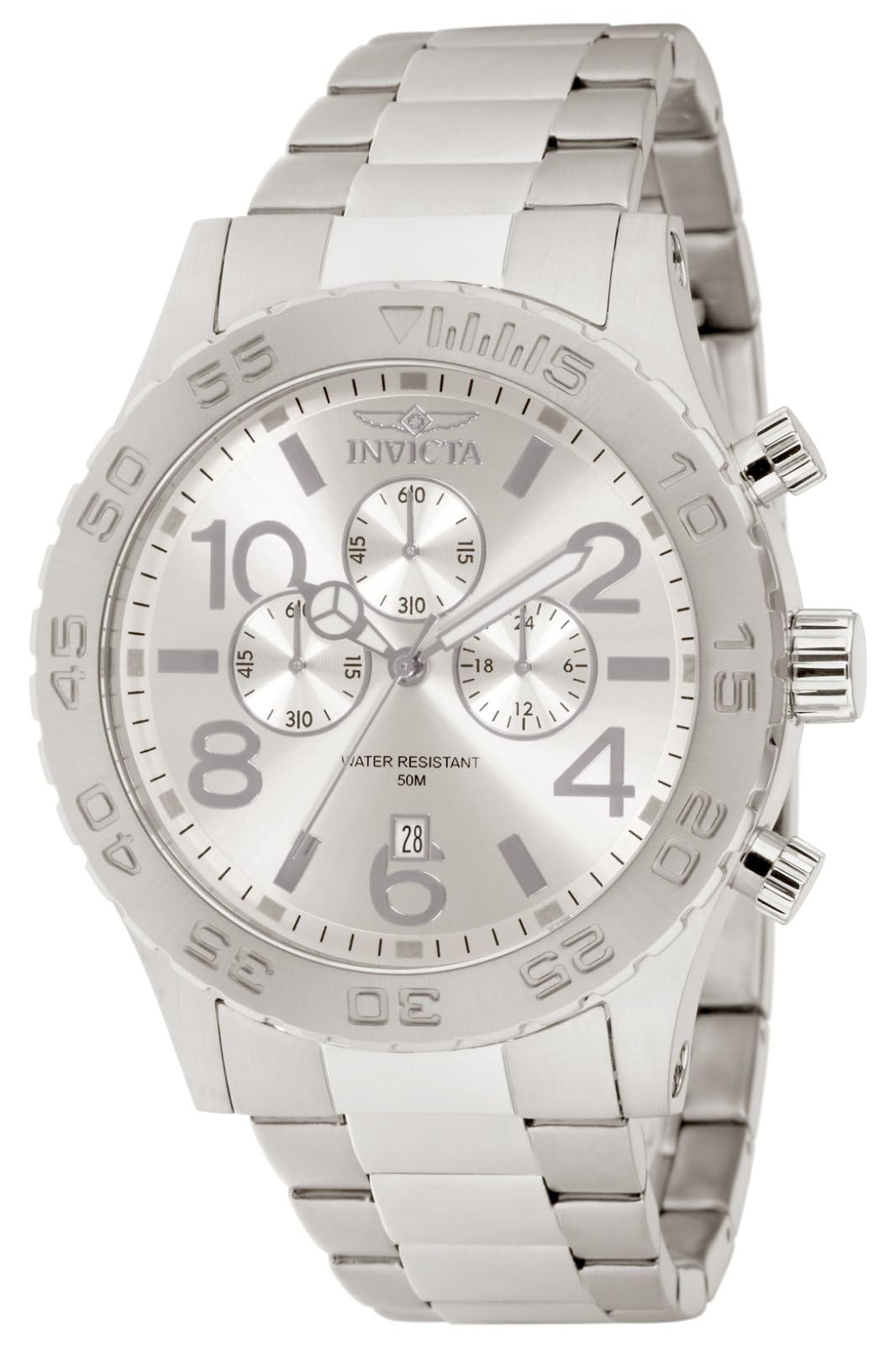 Invicta Men's 1270 Specialty Chronograph Gold Dial 18k Gold Ion-Plated Stainless Steel Watch