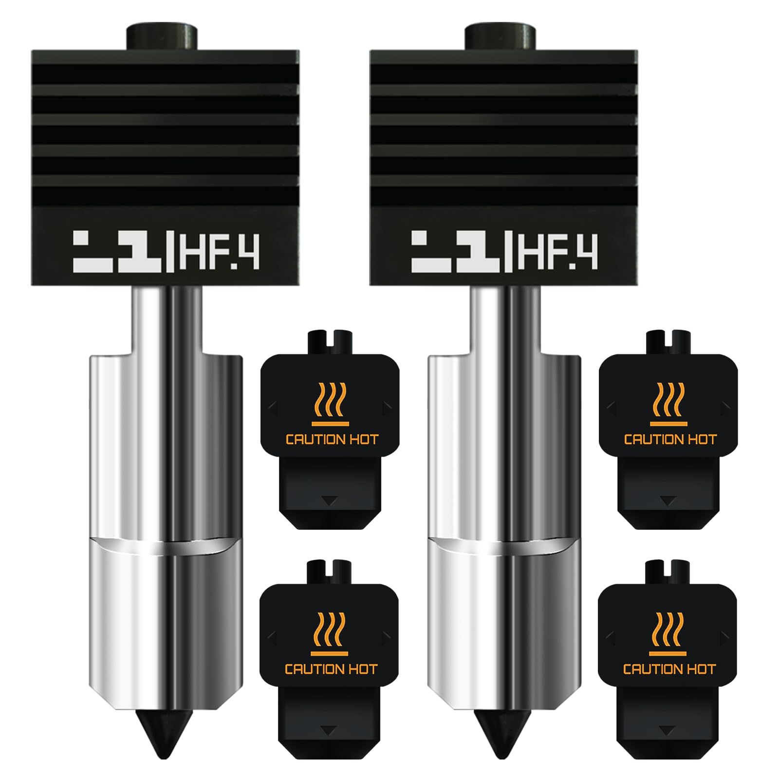 Photo 1 of 2Pcs Bamboo X2D/H2D/H2S/H2C/P2S Hotend with 0.4MM Hardened Steel Nozzle,High Speed ??Precision and Direct Replacement Extruder Print Head for Bambu Lab H2/P2S/X2D 3D Printer Accessories