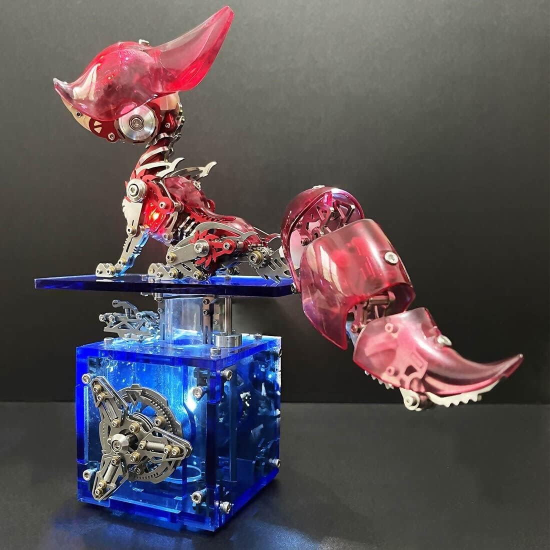 Puzzle metalowe 3D dla dorosłych, zestaw mechanicznych puzzli metalowych lisa, rękodzieło montażowe DIY łamigłówka, dla dorosłych zestawy modeli na biurko zabawki budowlane 339 szt.