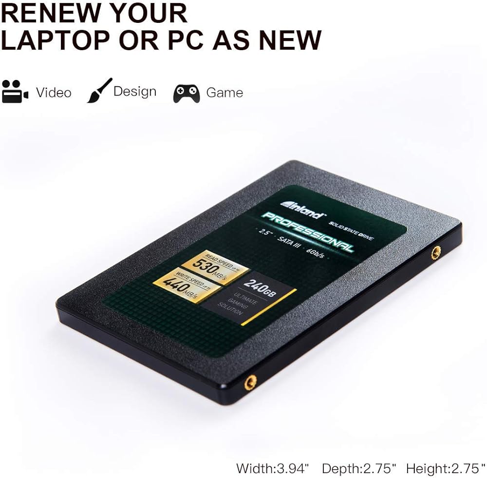 Inland Professional 240GB 3D NAND SATA 2.5" Internal Solid State Drive thumbnail 4