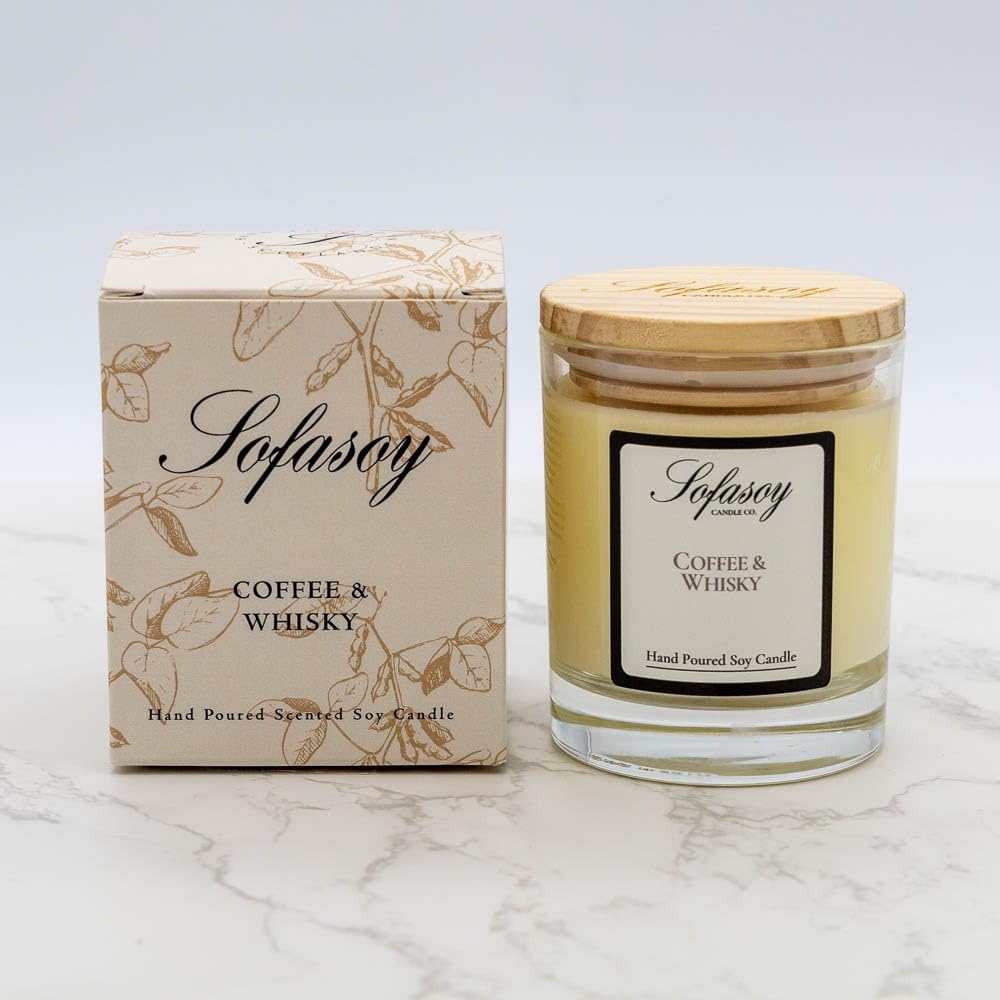 Sofasoy Candle Co. Coffee & Whisky Glass Jar Candle