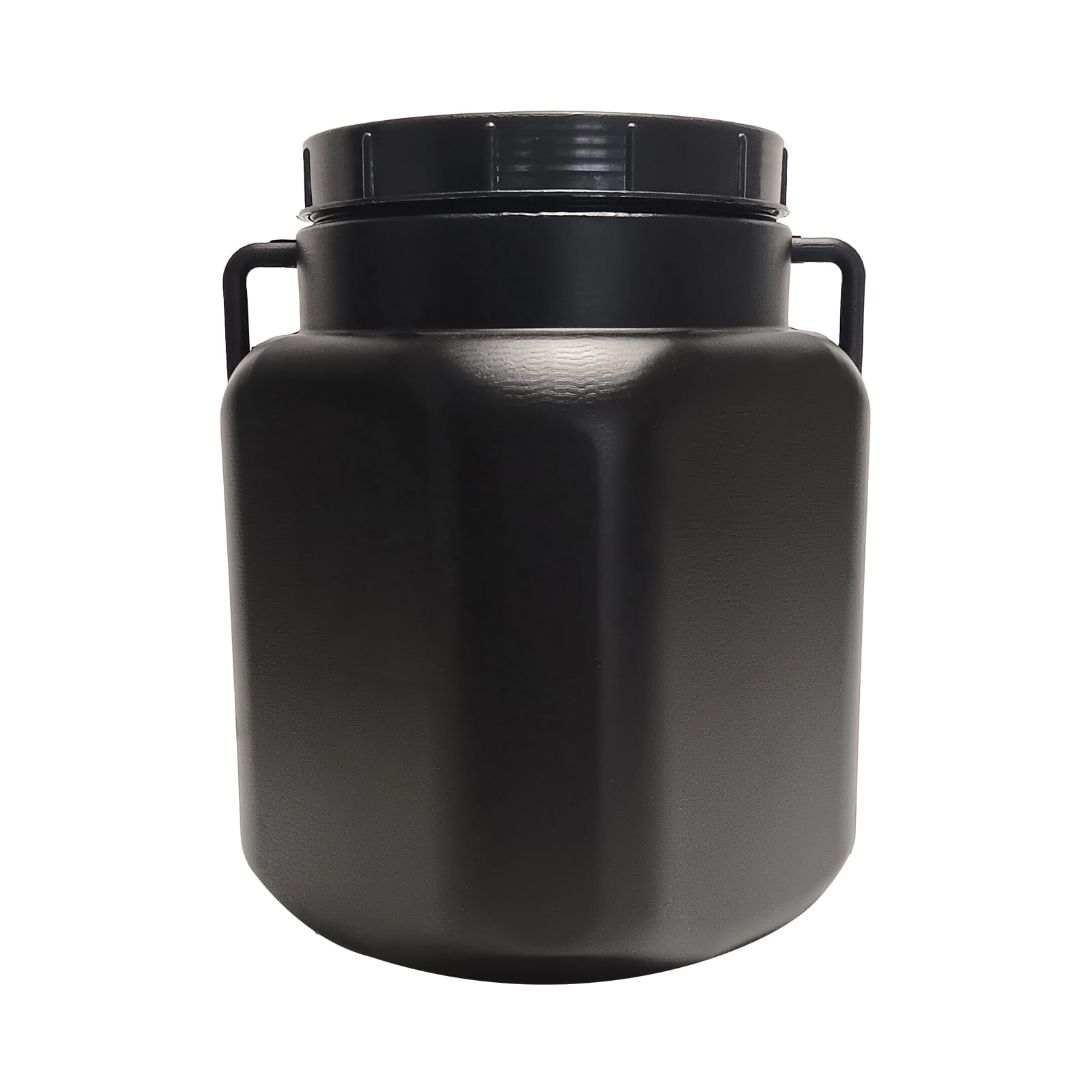 Fût carré de 30 l - Noir - À col large - Convient à un usage alimentaire - Pour le camping