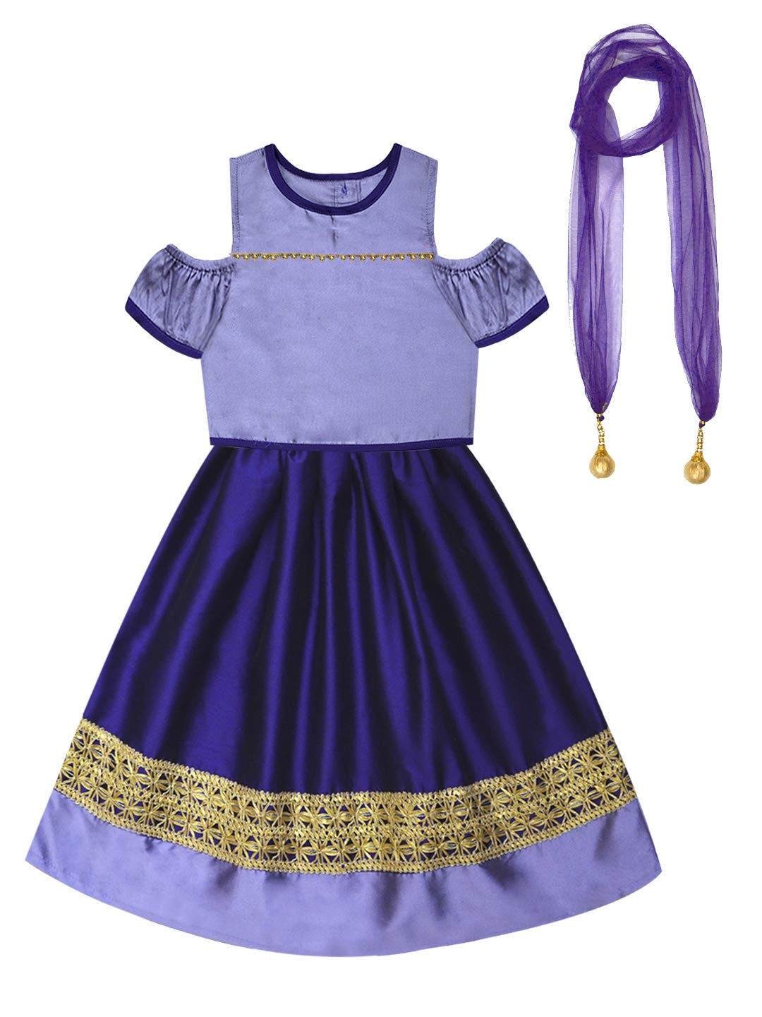 A.T.U.N Girl Synthetic Readymade Lehenga Choli(Glhg Cls Map_Mauve-Purple_1-2Y_Mauve-Purple_1-2 Yr)
