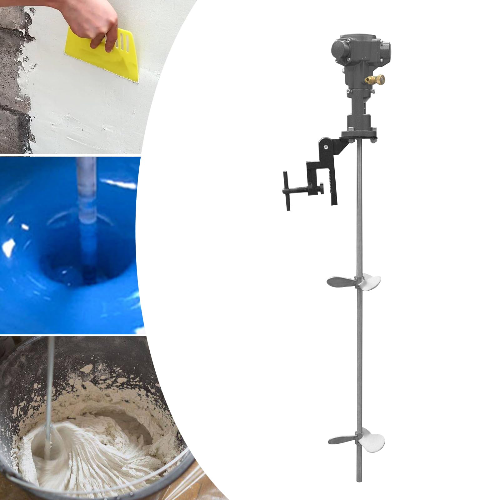 Mezclador de pintura neumática, 50 Gal agitador mortero agitador tanque barril galones 1/2 HP máquina mezcladora de acero inoxidable para mezclar diferentes recubrimientos