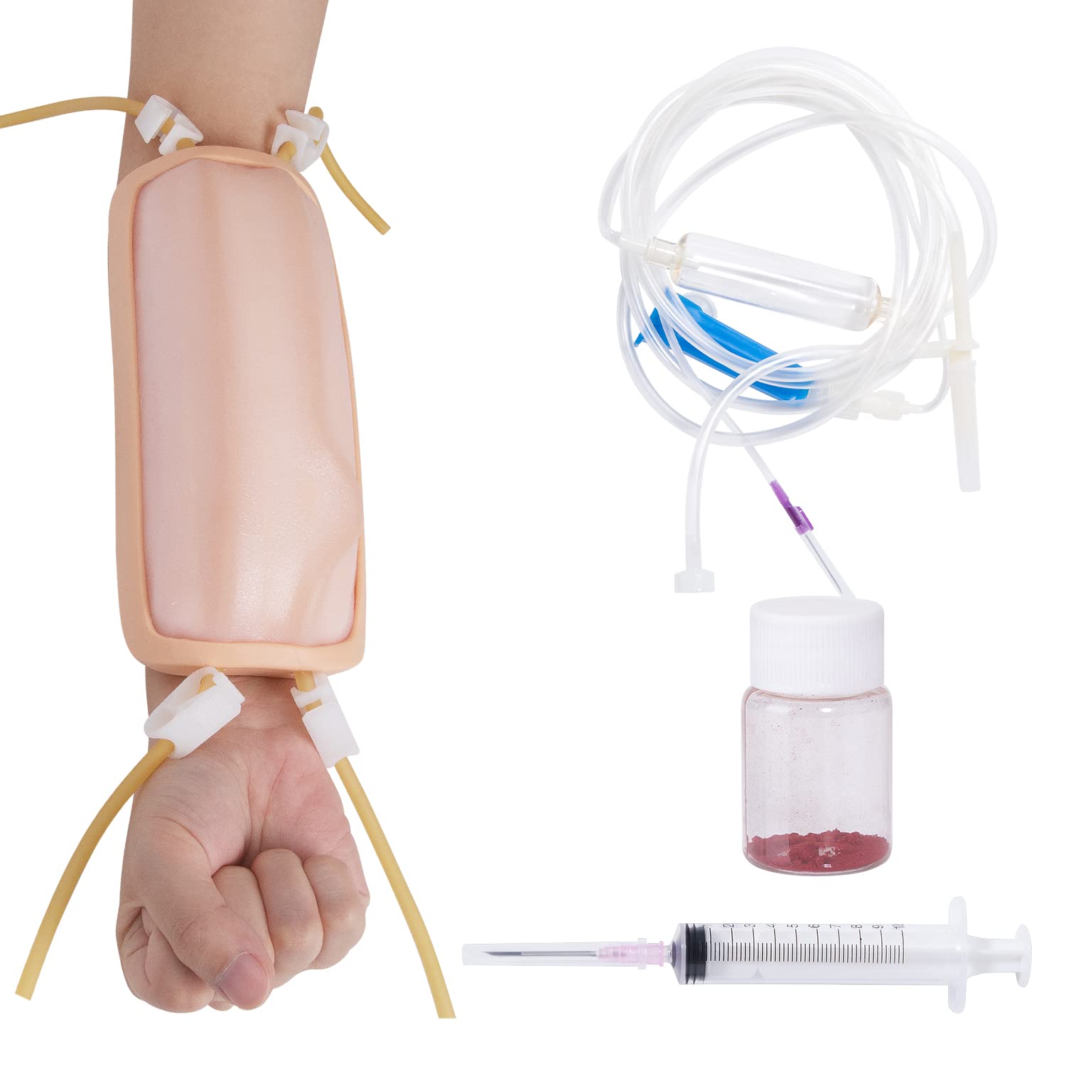 IV & Phlebotomy Practice Kit - Wearable Simulation Arm Training Pad Arm Model Gifts Professionals for Students to Practice for IV Phlebotomy Venipuncture Infusion | Educational USE ONLY
