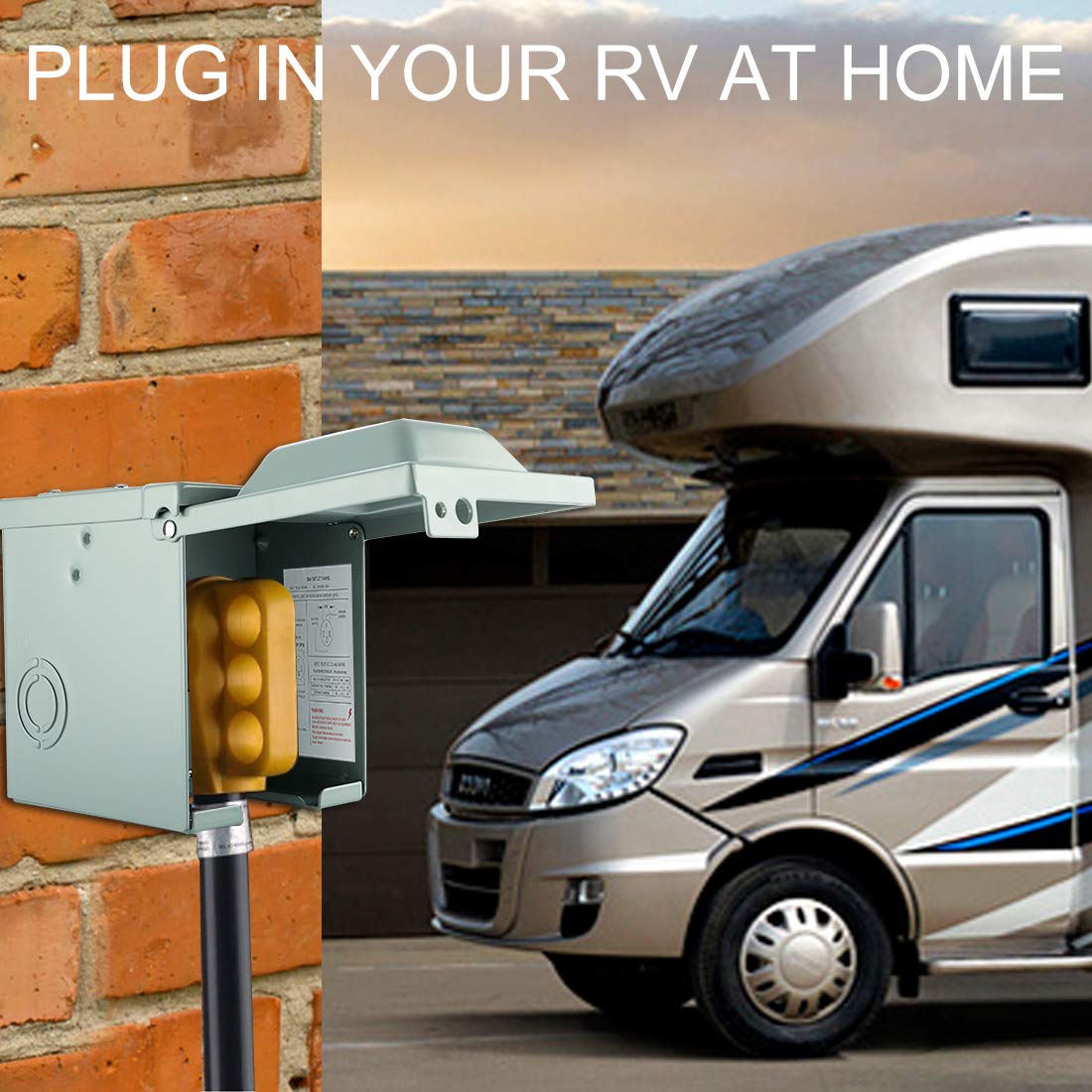 Buy Livtor 50 Amp 125/250 Volt RV Power Outlet Box RV Receptacle