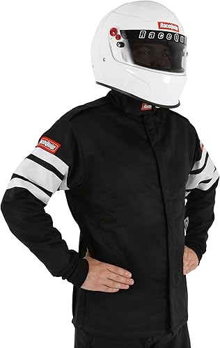RaceQuip 121007RQP Serie 120 Chaqueta de Conducción SFI 3.2A5 NegroBlanco Rayas 2XL