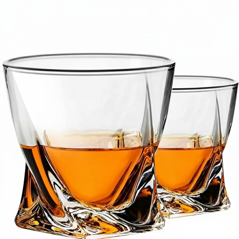 Whisky Glass, Set of 2-300ml Whiskey Glasses for Scotch, Rum, Cognac, Unique Gifts for Men