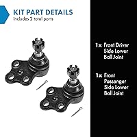 Vista 453 de TRQ, junta de rótula inferior delantera para el lado del conductor y del acompañante